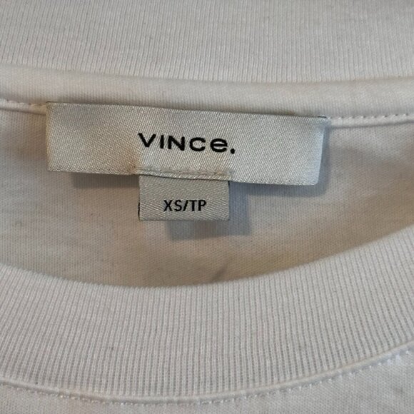 NEW Vince Tie Waist Short Sleeve Cotton Dress in White, Size X-Small - Picture 3 of 4